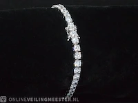 Witgouden armband met briljant geslepen diamanten 9.63 carat - afbeelding 6 van  8