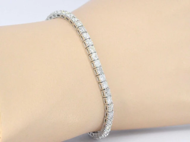 Witgouden armband met diamanten 5.40 carat - afbeelding 2 van  9