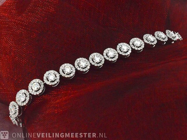 Witgouden armband met diamanten en briljanten 5.50 carat - afbeelding 1 van  8