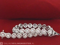 Witgouden armband met diamanten en briljanten 5.50 carat - afbeelding 4 van  8