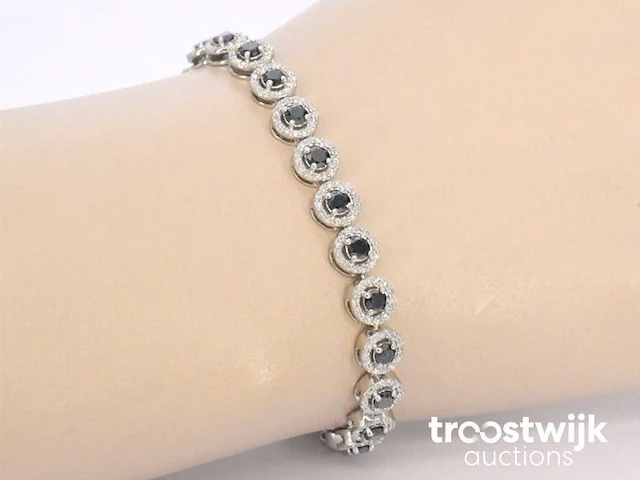 Witgouden armband met diamanten en briljanten 5.80 carat - afbeelding 2 van  7