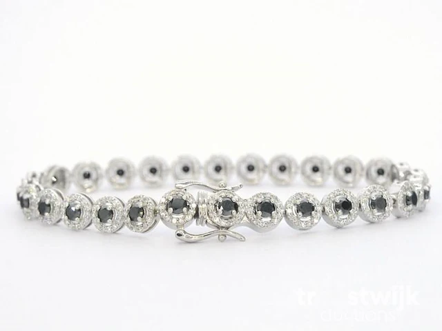 Witgouden armband met diamanten en briljanten 5.80 carat - afbeelding 3 van  7