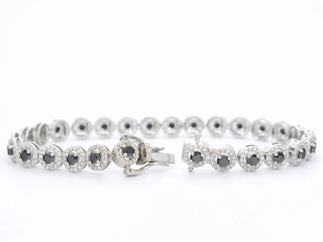 Witgouden armband met diamanten en briljanten 5.80 carat - afbeelding 4 van  7