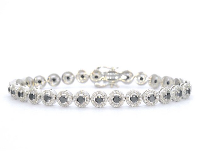 Witgouden armband met diamanten en briljanten 5.80 carat - afbeelding 1 van  7