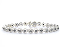 Witgouden armband met diamanten en briljanten 5.80 carat - afbeelding 1 van  7