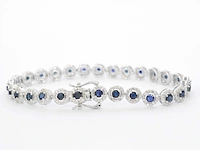 Witgouden armband met diamanten en saffieren 6.20 carat - afbeelding 3 van  8