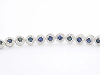 Witgouden armband met diamanten en saffieren 6.20 carat - afbeelding 5 van  8