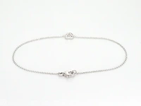 Witgouden armband met diamanten hartje 0.10 carat - afbeelding 4 van  8