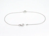 Witgouden armband met diamanten hartje 0.10 carat - afbeelding 5 van  8