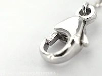 Witgouden armband met diamanten hartje 0.10 carat - afbeelding 7 van  8
