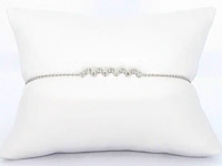 Witgouden armband met diamanten - afbeelding 1 van  7