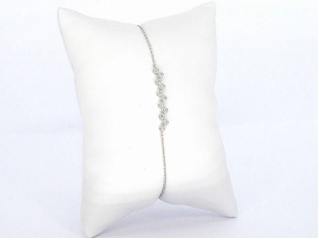 Witgouden armband met diamanten - afbeelding 5 van  7