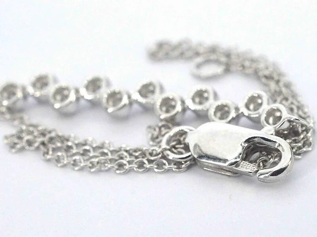 Witgouden armband met diamanten - afbeelding 7 van  7