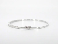 Witgouden armband met diamanten - afbeelding 7 van  11