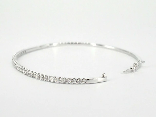 Witgouden armband met diamanten - afbeelding 8 van  11