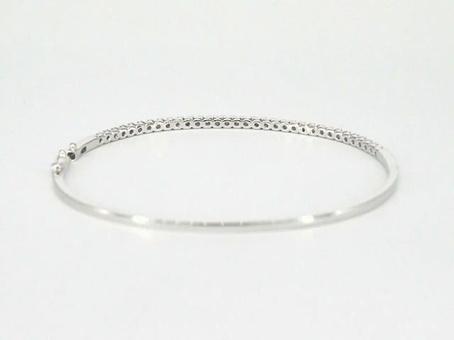 Witgouden armband met diamanten - afbeelding 9 van  11
