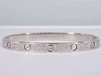 Witgouden armband met diamanten - afbeelding 1 van  6