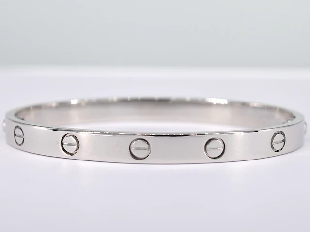 Witgouden armband met diamanten - afbeelding 3 van  6