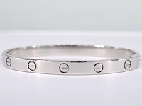 Witgouden armband met diamanten - afbeelding 3 van  6