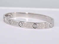 Witgouden armband met diamanten - afbeelding 4 van  6