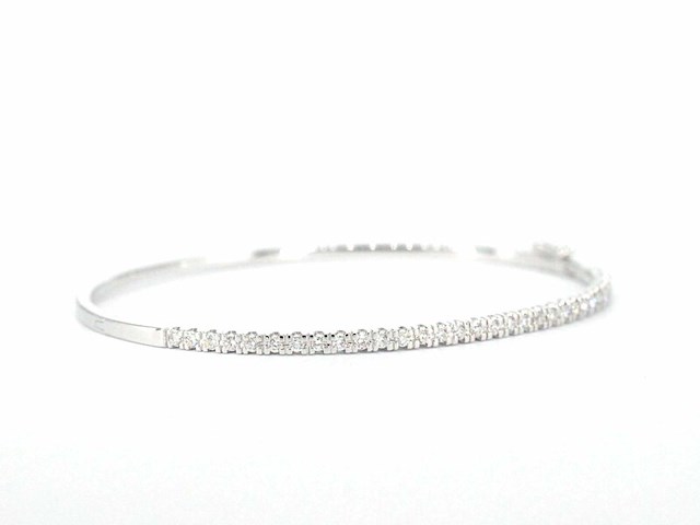 Witgouden armband met diamanten - afbeelding 6 van  11