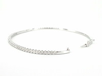 Witgouden armband met diamanten - afbeelding 8 van  11
