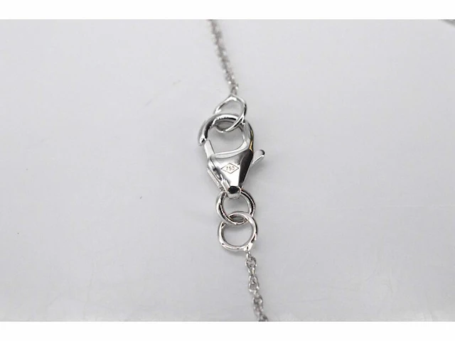 Witgouden armband met een diamanten bedel - afbeelding 4 van  6