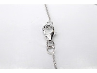 Witgouden armband met een diamanten bedel - afbeelding 4 van  6