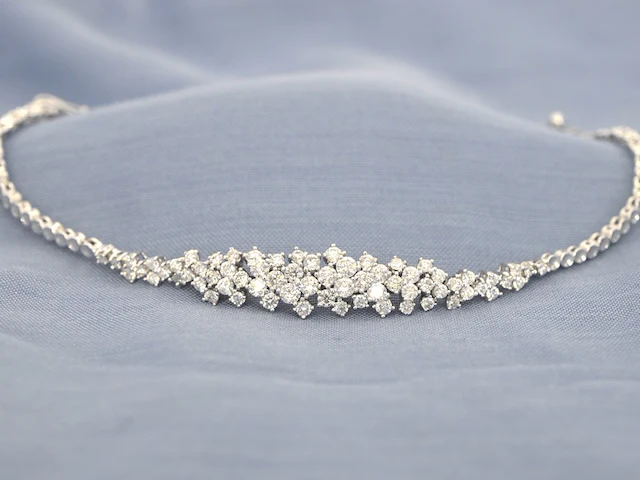 Witgouden armband met natuurlijke diamanten 2.20 carat - afbeelding 1 van  8