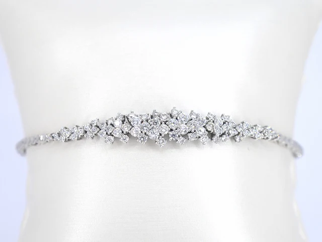 Witgouden armband met natuurlijke diamanten 2.20 carat - afbeelding 3 van  8