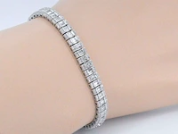 Witgouden armband met volledig gezet met diamanten 4.50 carat - afbeelding 2 van  9