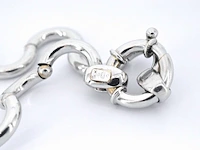 Witgouden armband van het italiaance merk unoaerre italian brev: gold hinged swirl link armband - afbeelding 6 van  8