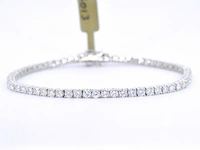 Witgouden armband vol met briljant geslepen diamanten 4.50 carat - afbeelding 1 van  10