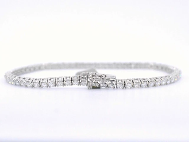 Witgouden armband vol met briljant geslepen diamanten 4.50 carat - afbeelding 4 van  10