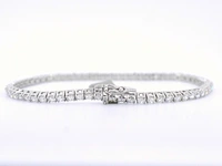Witgouden armband vol met briljant geslepen diamanten 4.50 carat - afbeelding 4 van  10