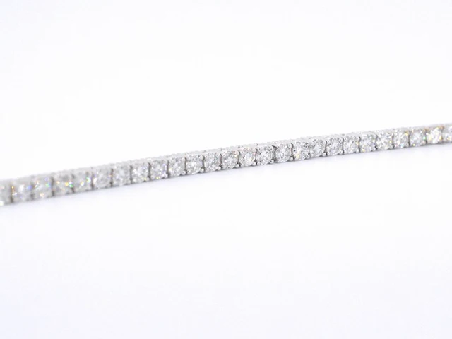Witgouden armband vol met briljant geslepen diamanten 4.50 carat - afbeelding 6 van  10