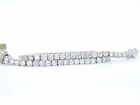 Witgouden armband vol met briljant geslepen diamanten 4.50 carat - afbeelding 7 van  10