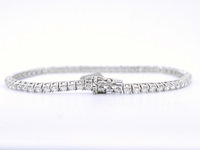 Witgouden armband vol met briljant geslepen diamanten 4.50 carat - afbeelding 3 van  8