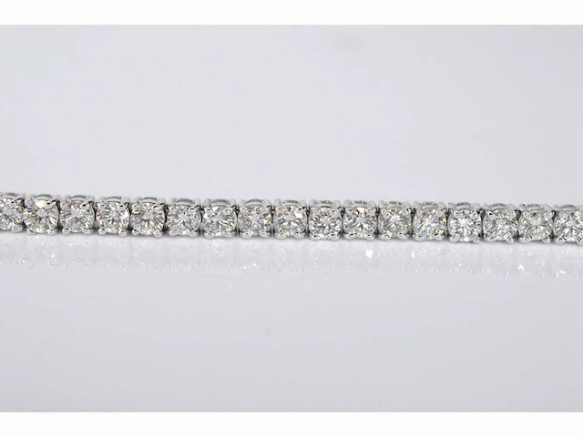 Witgouden armband vol met briljant geslepen diamanten 5.40 carat - afbeelding 3 van  6