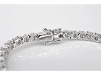 Witgouden armband vol met briljant geslepen diamanten 5.40 carat - afbeelding 5 van  6