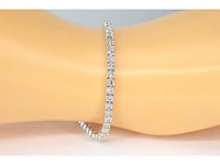Witgouden armband vol met briljant geslepen diamanten 5.40 carat - afbeelding 2 van  6