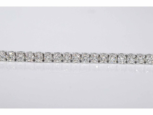 Witgouden armband vol met briljant geslepen diamanten 5.40 carat - afbeelding 3 van  8