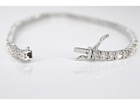 Witgouden armband vol met briljant geslepen diamanten 5.40 carat - afbeelding 4 van  8