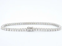 Witgouden armband vol met briljant geslepen diamanten 6.00 carat - afbeelding 5 van  11