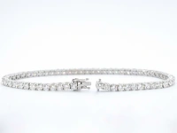Witgouden armband vol met briljant geslepen diamanten 6.00 carat - afbeelding 6 van  11