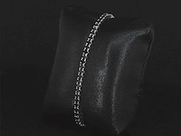 Witgouden armband zwart briljant 7.00 ct - afbeelding 5 van  9