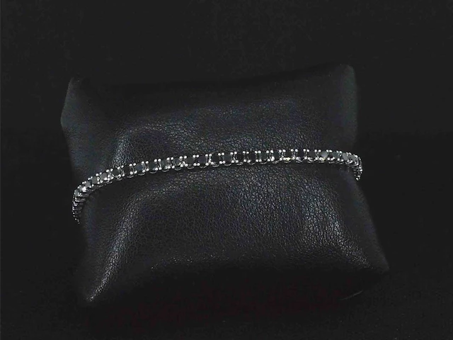 Witgouden armband zwart briljant 7.00 ct - afbeelding 7 van  9