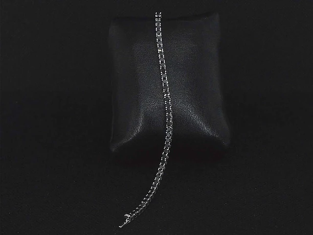 Witgouden armband zwart briljant 7.00 ct - afbeelding 8 van  9