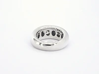 Witgouden brede ring met een grote diamant - afbeelding 5 van  8