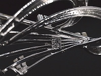 Witgouden broche met diamanten - afbeelding 6 van  8